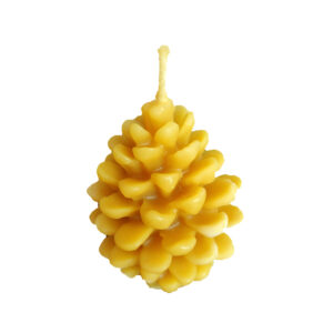 Kerze reines Bienenwachs Tannenzapfen